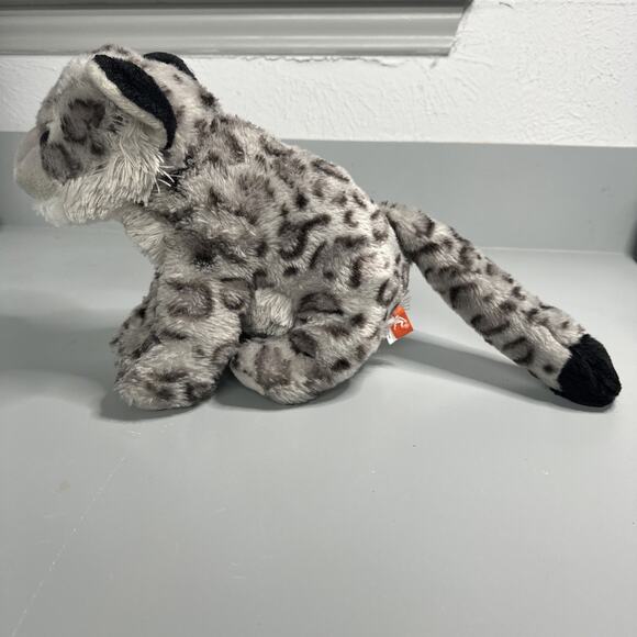 Wild Republic Plush Toy Snow Leopard Grey White Black Stuffed Animal 12” - Picture 3 of 11